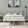 thumbnail image 3 of VECELO Full Metal Bed Frame with Headboard & Footboard, Box Spring Replacement, Heavy Duty & Quick Assembly, White, 3 of 8