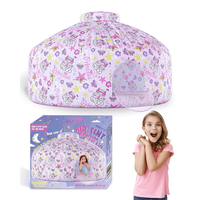 Tienda de campaña hinchable Skywin-Air para niños, 196 x 127 cm, rosa