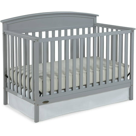 Graco Benton 5-in-1 Convertible Fixed-Side Crib, Pebble Gray