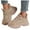 Khaki, variant on Women's Platform Chunky Fashion Slip On Sneakers Walking Lace Up Comfortable Workout Sport Work Casual Tennis Shoes Brown Size 7.5