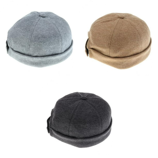 3pcs Hombres Mujeres Retro Docker Leon Beanie Sombrero de Gorra Sombrero de mecánico Zulema Los hombres gorro