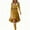 Yellow, variant on Busydd Womens Dresses Fashion Fuzzy Collar Long Sleeve Christmas Dress Solid Color V Neck Party Holiday Dress S