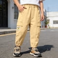 thumbnail image 6 of Gyexs Toddler Boys Jogger Pants Uniform Pants with Pockets Elastic Waist Casual Pants for Kids, 6 of 8