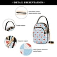 thumbnail image 4 of FORMRS Crossbody Bag for Women Quilted Travel Shoulder Cell Phone Purse with Chain Strap Handbag, Light Blue Checkered Heart, 4 of 7