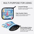 thumbnail image 3 of Yayeee Oven Mitts and Pot Holder Set of 2 Heat Resistant Kitchen Gloves Baking Hot Pad, Green Sailboats, 3 of 5