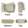 thumbnail image 2 of Small Handmade Straw Pocketbook Crossbody Bag for Women, Summer Chic Woven Handbag Shoulder Purse with Chain, 2 of 8