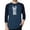 Heather Blue / Navy, variant on LA Pop Art Men's Raglan Word Art T-Shirt - Llama