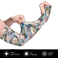 thumbnail image 3 of Goofa Colorful Flowers Pattern UV Sun Protection Arm Sleeves, UPF 50 Sports Cooling Arm Compression Sleeves for Men Women Teenager, 3 of 8