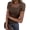 Coffee, variant on Womens Short Sleeve Shirts Scoop Neck Lace Going Out Tops Slim Fit Rib Knit Casual Tee 2026 Summer Fashion Outfits Small