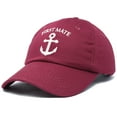 thumbnail image 4 of DALIX First Mate Hat Sailing Baseball Cap Sailor Gift Boating Men Women in Maroon, 4 of 7