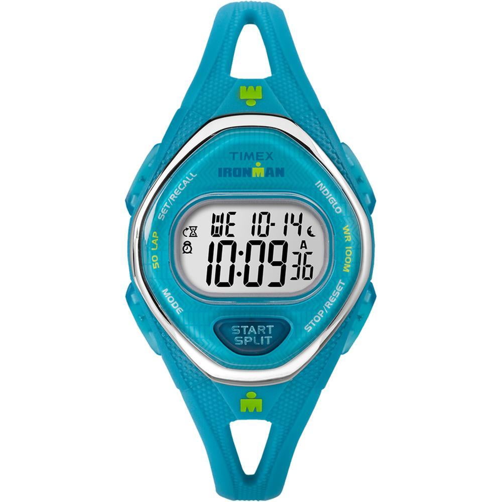 Timex IRONMAN Sleek 50 Mid Size Silicone Watch Turquoise Walmart