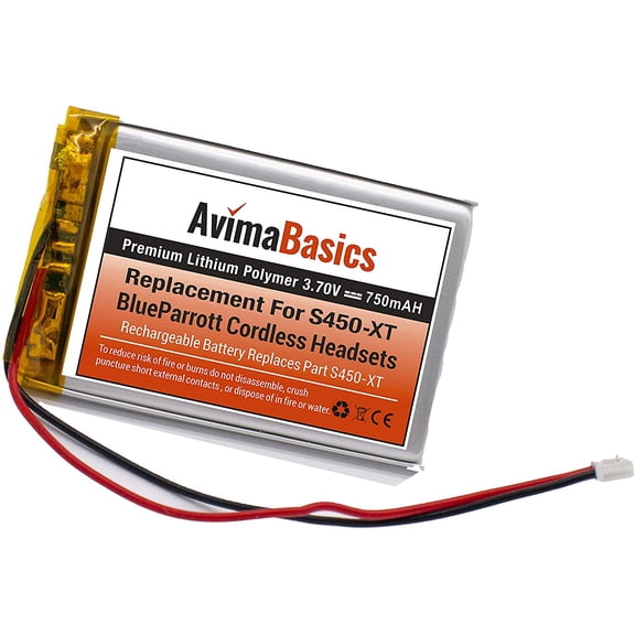 S450-XT Battery by AvimaBasics | Premium Replacement Rechargeable Spare Part Battery Compatible with Blue Parrott S450-XT S450 XT Wireless Bluetooth Headsets