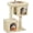 Beige, variant on Cat Tree 29.1 Inch Cat Tower with Large Perch, 2 Cat Caves, Scratching Post for Kittens up to 11 lb, Smoky Gray