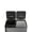 Matte Gray, variant on Geetinfly Stainless Steel Double Trash Can,2 x 8 Gallon Dual Trash and Recycle Bin Combo,Step-on Kitchen Metal Garbage Can with PP Inner Buckets Liner Rim,Matte Black