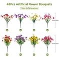 thumbnail image 2 of Flores artificiales Alupssuc, 48 paquetes de seda resistente a los rayos UV, 2 of 7