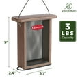 thumbnail image 3 of Kingsyard Metal Mesh Bird Feeder for Outdoors Hanging, Finch Feeder for Nyjer/Thistle, Sliding Mesh & Built-in Perch, Recycled Plastic, Brown, 3 of 8