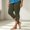Green, variant on Asgosdo Women Plus Size Lace Hem Capri Leggings High Waist Stretch Solid Casual Cropped Pants