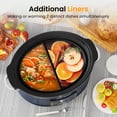 thumbnail image 3 of Heynemo 6 Qt Programmable Slow Cooker with 2-in-1 Silicone Liners and Digital Timer, Blue, 3 of 9