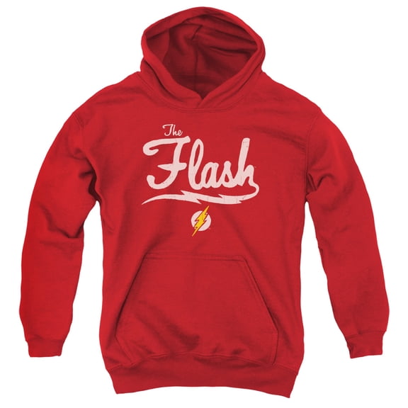 Jla - Old School Flash - Youth Hooded Sweatshirt - Medium