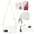 thumbnail image 2 of Elegant Case for Samsung S20 FE Wallet Case RFID Blocking Card Slots Holder with Shoulder&Crossbody Strap, Magnetic Folio Kickstand Handbag Flip Phone Cover for Samsung Galaxy S20 FE, White, 2 of 8