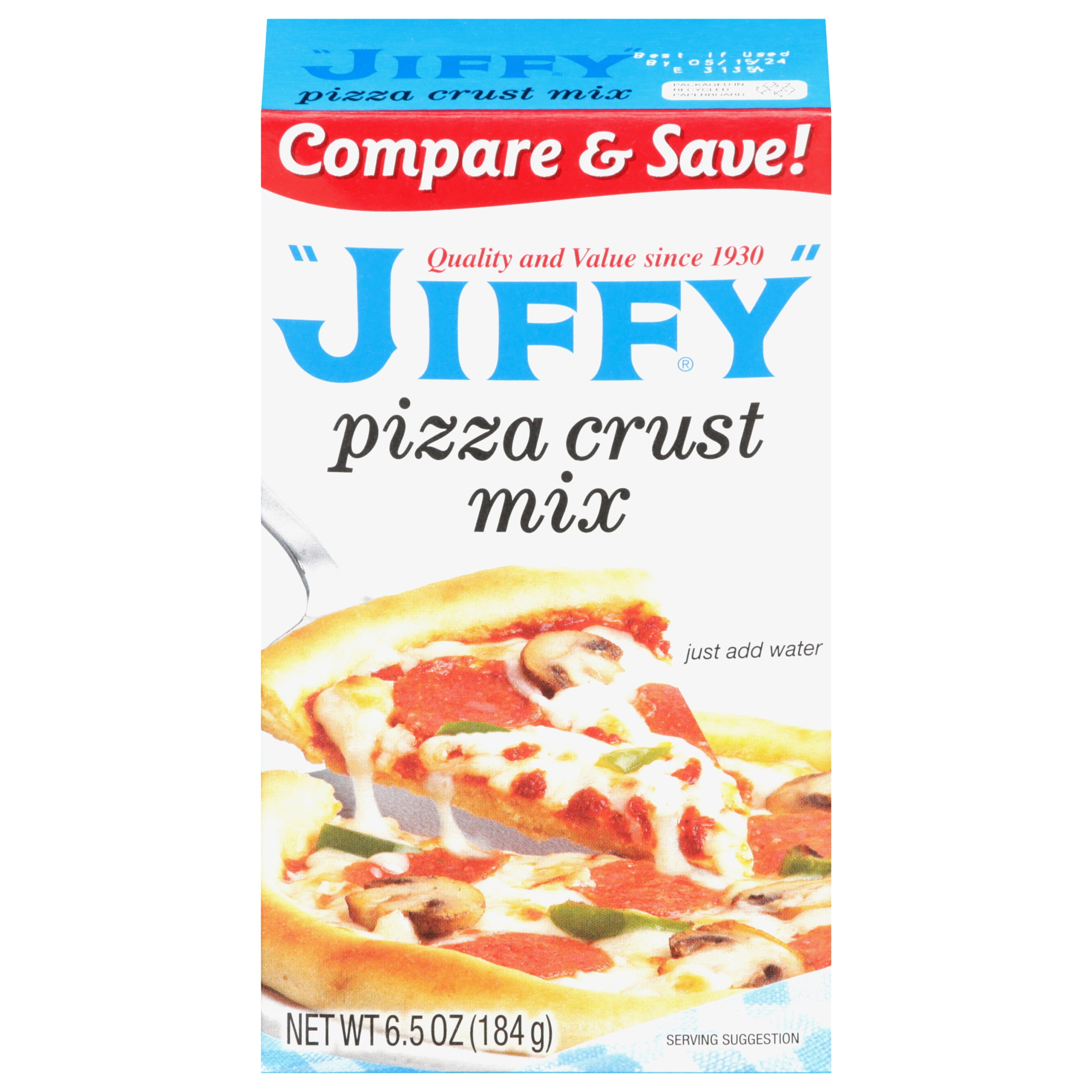 Jiffy, Pizza Crust, Dry Mix, 6.5 oz Box, Easy to Make - Walmart.com