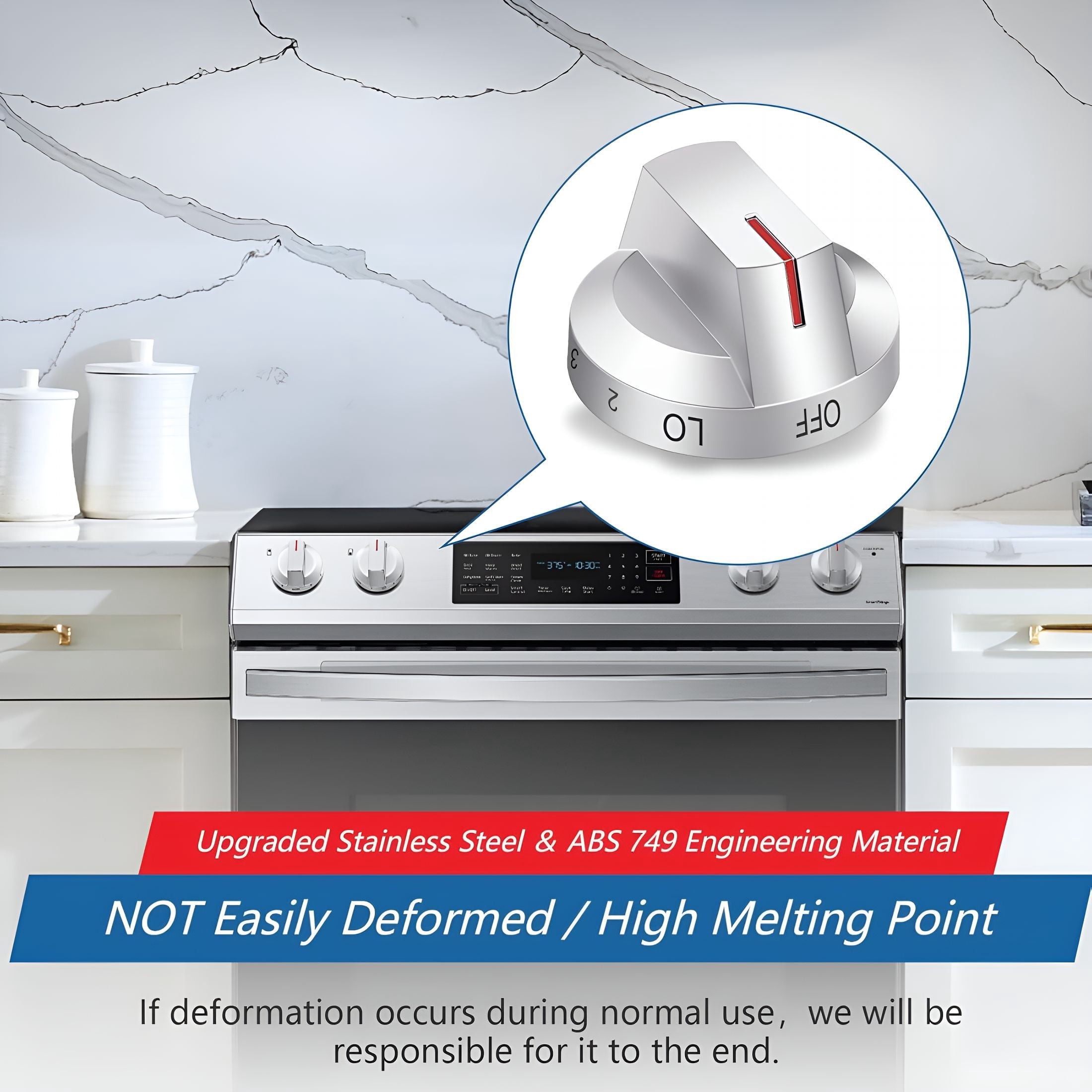 CURYMAY Electric Stove Knob Replacement,Compatible with Electric Range Models