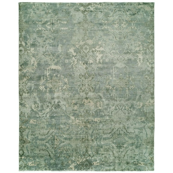 Kalaty Milano Area Rug ML-160 Transitional Blue Borderless Faded, Blue, 2' x 10'