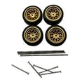 thumbnail image 3 of Kokiya 4 Pieces RC Car Wheels and Tires RC Alloy Car Accessories RC Part for 1/64 Scale, 3 of 9