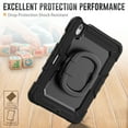 thumbnail image 7 of Dteck Kids Full Body Protection Case for iPad Air 11 inch 2025/2024,Heavy Duty Silicone Case 360 Degree Rotating Handle Stand Cover with Screen Protector for iPad Air 11-in. M3/M2, Black, 7 of 7