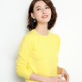 thumbnail image 1 of Nouveau Femmes Automne Hiver Vêtements Solide Col Rond Pull Pull Manches Longues Pulls Tricot Chemise Femmes Tops, 1 of 5