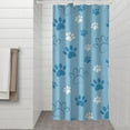 thumbnail image 2 of Blue Dog Paw Footprint Shower Curtain 36"x72" ,Bathroom Decorative Shower Curtains Set with 12 Hooks,Modern Waterproof Washable Shower Curtain, 2 of 6