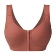 thumbnail image 4 of Razzly Comfortable Front Closure Women's Non Wired Bra Vest Style For Mature Women Lightweight And Versatile Everyday Wear Bralettes for Women,bras for women wirefree Bralettes for(Brick Red,38), 4 of 9