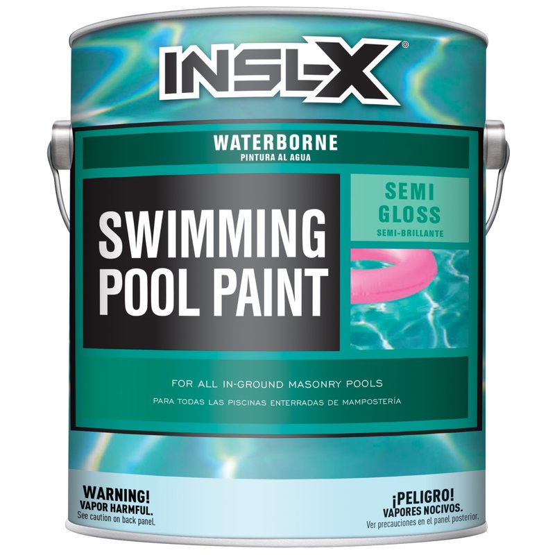 InslX Swimming Pool Paint Indoor, Outdoor Semi Gloss White 1 Gl Case