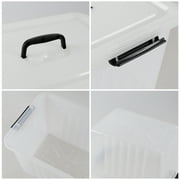 Ewingger 20 Quart Clear Latching Storage Tote Bin with Lid, 4 Pack Plastic Storage Containers