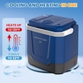 thumbnail image 2 of Bingirl 35 QT (33 L) Electric Cooler and Warmer - Portable Car Refrigerator with Automatic Locking Handle, 12V for Vehicle and Trucks, 110V AC Home Power Cord, Blue, 2 of 6