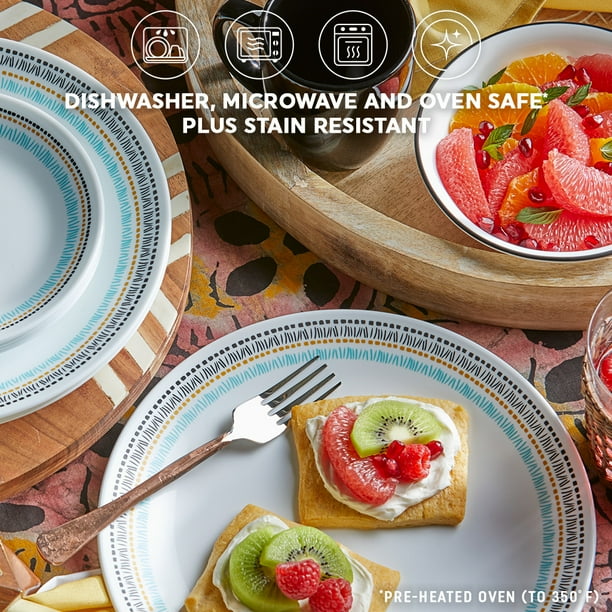 Corelle Paloma 16-Piece Corningware Dinner Dishes Set, Service for