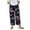 Silver, variant on Fsqjgq Womens Lightweight Loose Trousers Womens Capris with Pockets Women's Pajama Pants Comfy Printed Wide Leg Lounge Pants Bow Elastic Waist Long Pj Bottoms Silver One Size