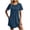 Navy, variant on hotojiny Spring Dresses for Women Loose Fit Casual Pleated Mini Dresses Soft Short Sleeve Crewneck Sundresses for Beach Travel