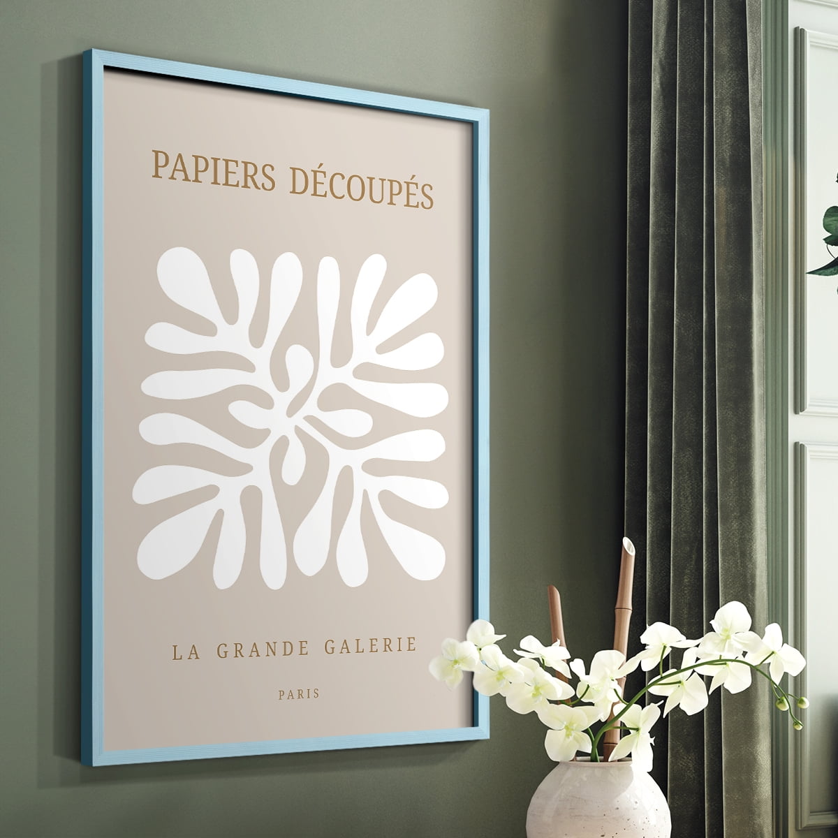 Matisse CCCXCI in Blue Solid Wood 8 x 10 Framed Print
