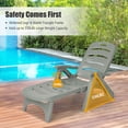 thumbnail image 6 of 5 Position Adjustable Folding Lounger Chaise Chair on Wheels, 6 of 9