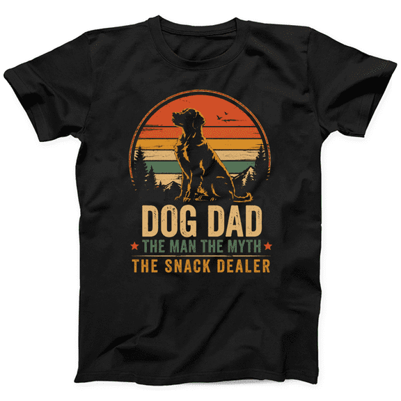 Mens Funny Dog Dad T Shirts Retro Sunset Dog Dad Fathers Day Graphic Tee for Men Vintage Pet Lover Graphic Tees