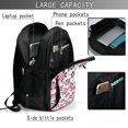thumbnail image 4 of Balery Rose Flowers Mochila con carga USB para hombre y mujer - Mochila impermeable y antirrobo para laptop con puerto USB para viajes, trabajo, 4 of 7