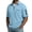 A270-Light Blue, variant on Kalauyu Waffle Textured Zip Up Shirts for Men Turn Down Collar Short Sleeve Shirts Casual with Pocket Lightweight Summer Beach Golf Tops