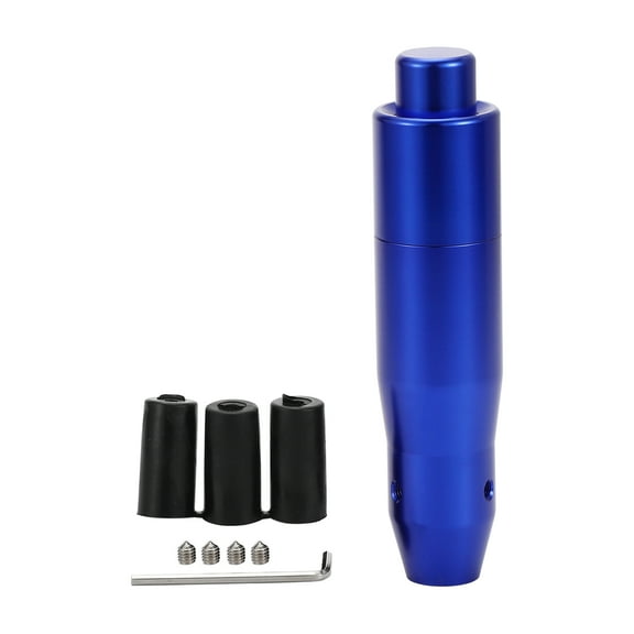 Unique Bargains Universal Gear Shift Knob Aluminum Alloy Car for Automatic and Manual Vehicle with 3 Adapter Blue 1 Set