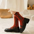 thumbnail image 6 of Dress Choice Women Vintage Style Nordic Stripe Flower Socks Girls Vintage Ethnic Floral Cotton Socks, 6 of 8