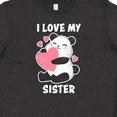 thumbnail image 4 of Inktastic I Love My Sister with Panda Illustration Youth T-Shirt, 4 of 5