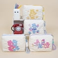 thumbnail image 2 of Bolso de mano de gran capacidad con estampado de osos cariñosos arcoíris genuinos de Carebear, lindo bolso de mano para estudiantes femeninas, billetera de cuero Zero, 2 of 5