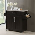 thumbnail image 2 of Pemberly Row Kitchen Island with Spice Rack in Chocolate Gray, 2 of 8
