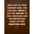 thumbnail image 2 of ArtsyQuotes 12x14 White Modern Wood Framed Museum Art Print Titled - Brian Tracy Quote: Comfort Zone, 2 of 4