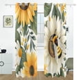 thumbnail image 2 of Bee Flowers Black Out Curtains 84 Inch Length Curtains for Sliding Glass Doors Bedroom Living Room 2 Pack, 2 of 6